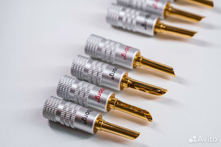 Разъёмы для акустического кабеля банан 8шт