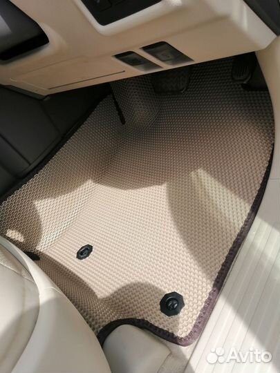 Коврики EVA 3Д на Prado 150 черный+черный 2 ряда