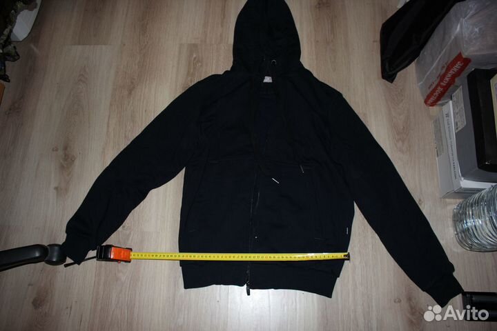 Зип худи черный/ темно синий