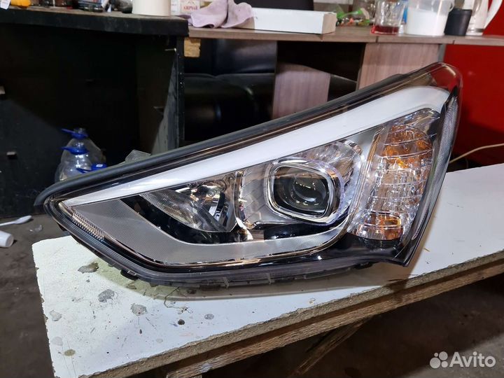 Левая фара hyundai santa fe 3