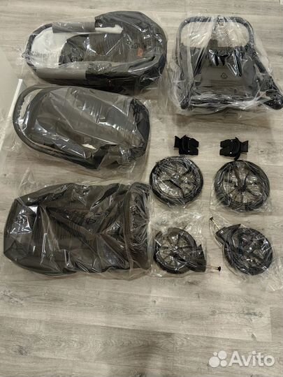 Новая коляска riko basic ozon 3 в 1 черная