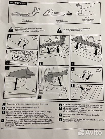 Оригинальные накладки Renault Sandero 2