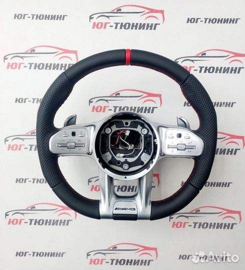 Руль Mercedes 63 AMG красная строчка