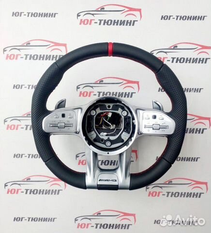 Руль Mercedes 63 AMG красная строчка