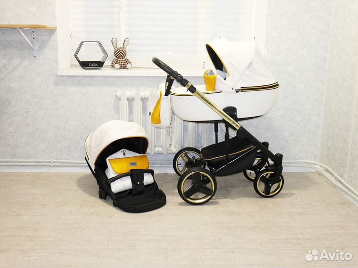 Коляска Riko Basic Ozon 3 в 1 с автокреслом экокож