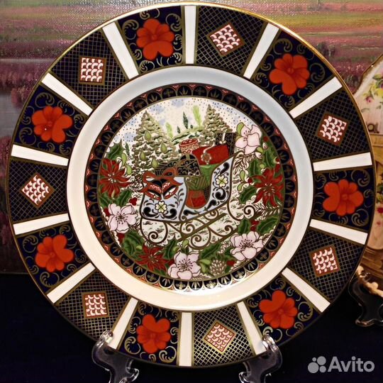 Рождество.Англия.Тарелка.Crown Derby.Royal Albert