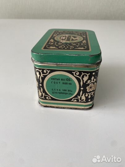 Антикварная коробочка из под чая СССР
