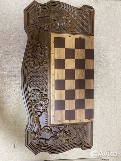 Нарды резные 3 в 1, нарды шашки шахматы