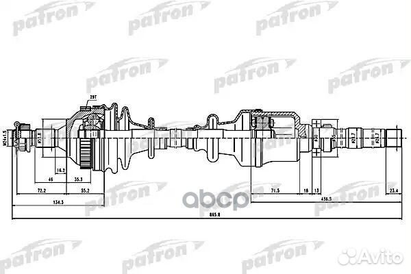 Полуось прав citroen: BX 19 GTi/19 GTi 16V/19 G