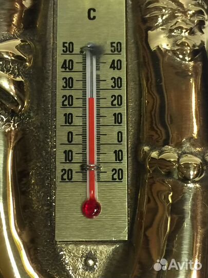Градусник термометр в старинном стиле бронза