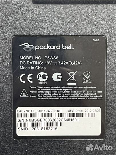 Acer P5WS6 в разбор