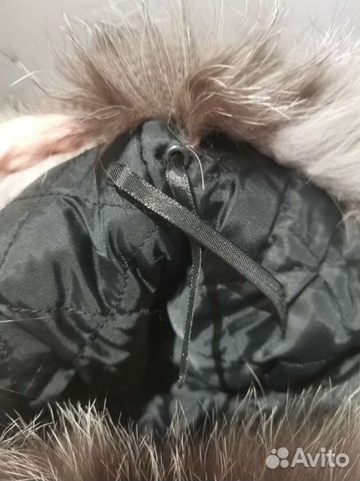 Шапка ушанка из чернобурки 54-56