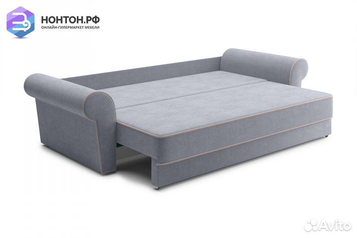 Диван еврокнижка Прованс 3-х местный серый