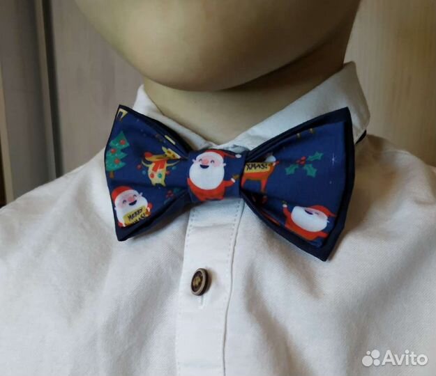 Новогодний галстук бабочка для мальчика