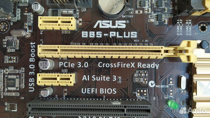 Материнская плата Asus B85-plus с процессором