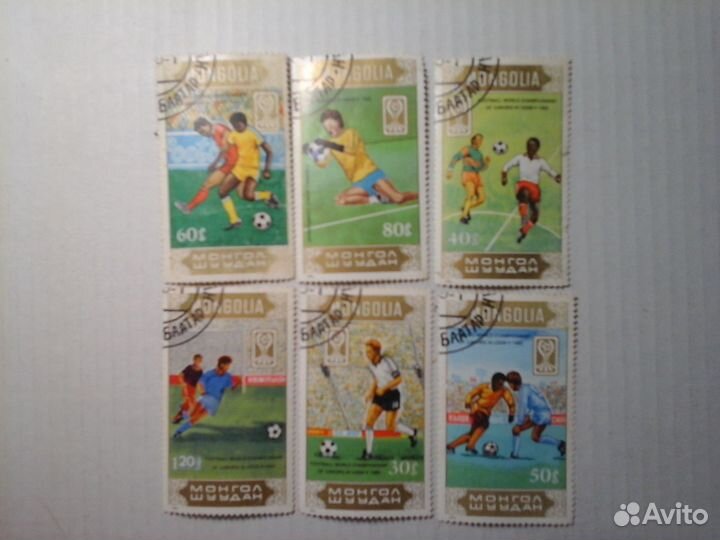 Марки Монгол Шуудан футбол 1985