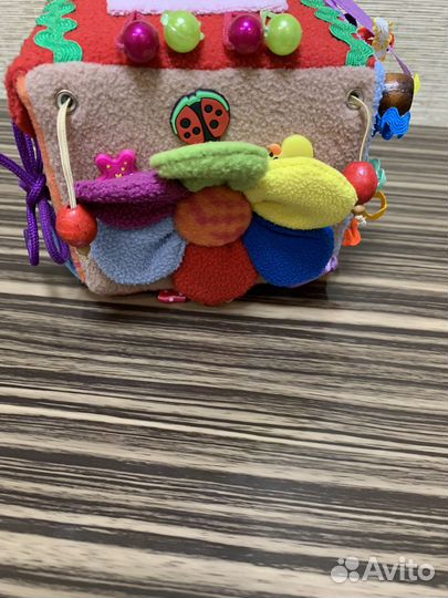 Куб Бизиборд (развивающие игрушки из флиса