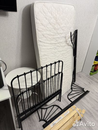 Детская кровать икеа minnen (миннен) матрас