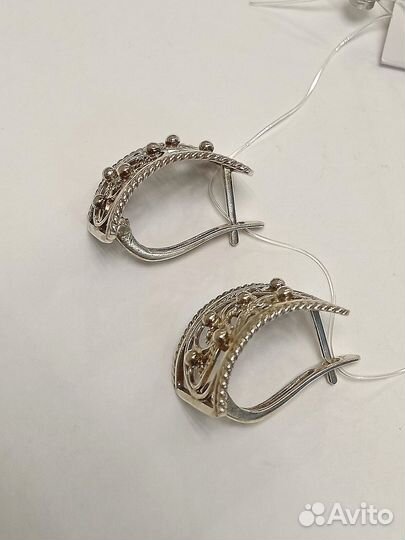 Серьги серебро