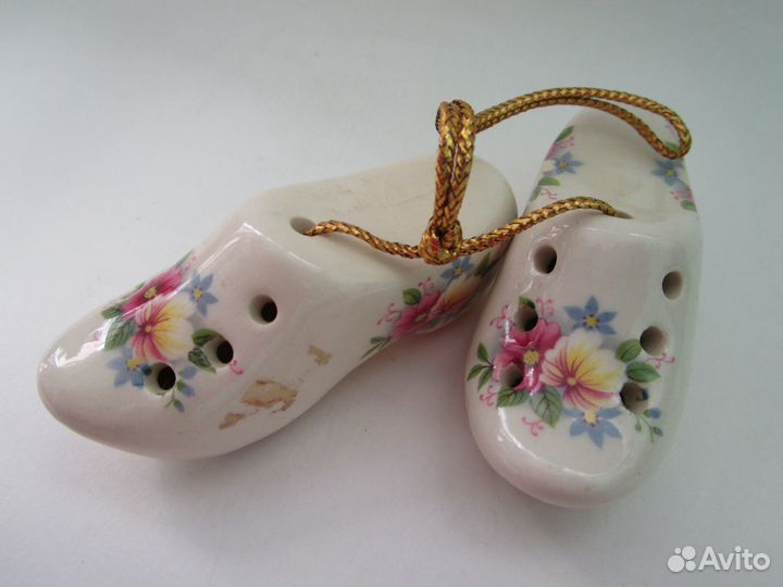 Старинный помандер фарфор цветы Англия