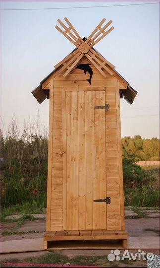 Дачный туалет деревянный HME563