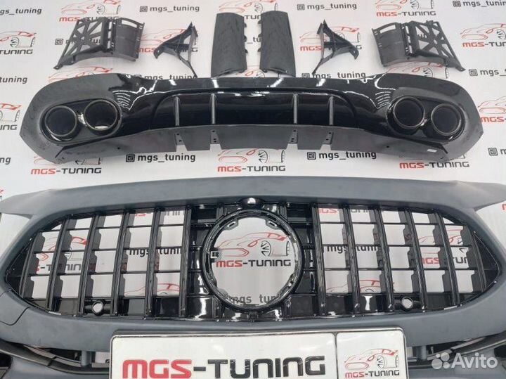 Обвес на Mercedes A-Class w177 стиль A45 AMG Black