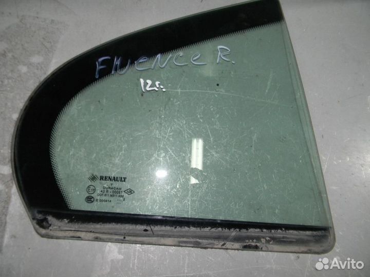 Стекло форточки задней правой Renault Fluence (201