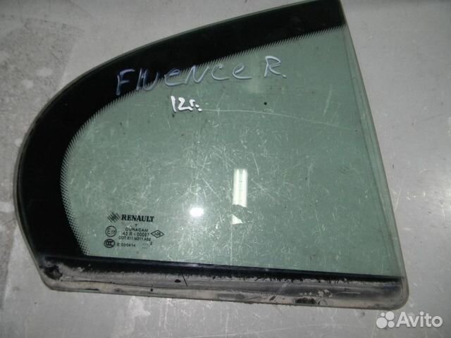 Стекло форточки задней правой Renault Fluence (201