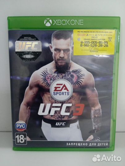 UFC 3 xbox ONE (б/у)