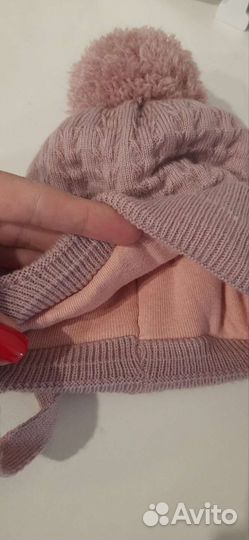 Шапочка для девочки, 0-3 месяца