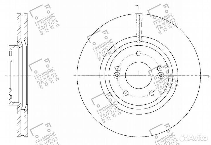 Диск тормозной вентилируемый, gbrake (Япония) GR-2