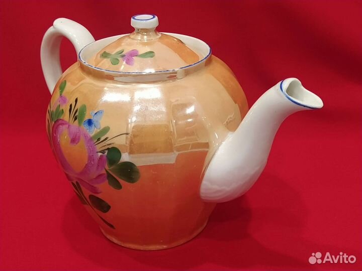 Доливочный чайник, Красный фарфорист, 1920-е гг