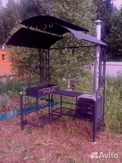 Мангал с печью