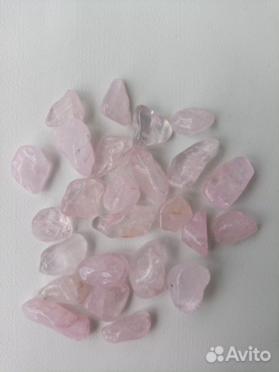 Натуральный обработанный розовый кварц