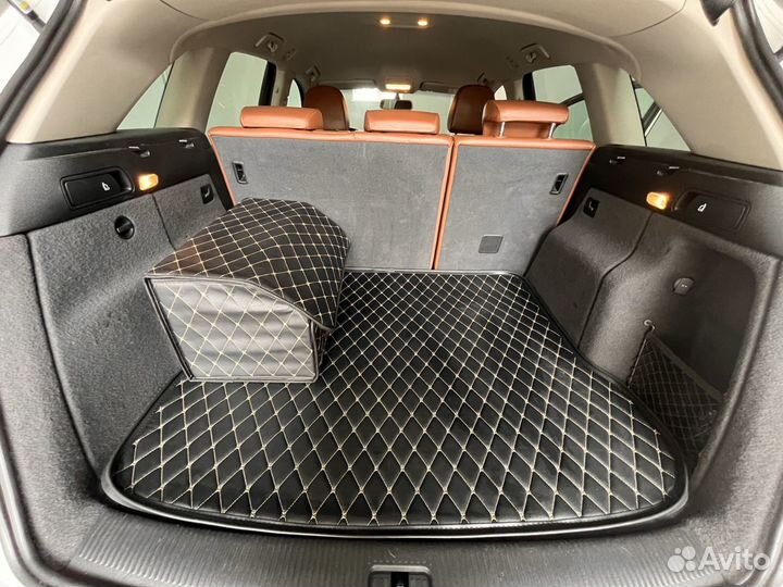 Кожаный 3D коврик и Органайзер в багажник Audi Q5
