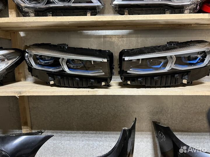 Bmw 7 g11 g12 фары рестайлинг на до рест laser