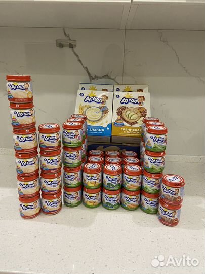 Детское пюре Агуша (овощное, мясное). Каши Агуша