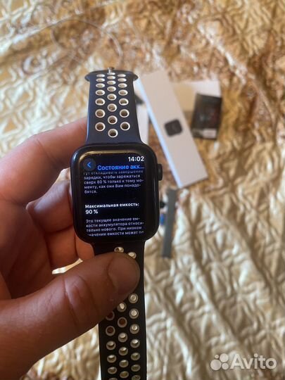 Часы apple watch 6 44 mm blue
