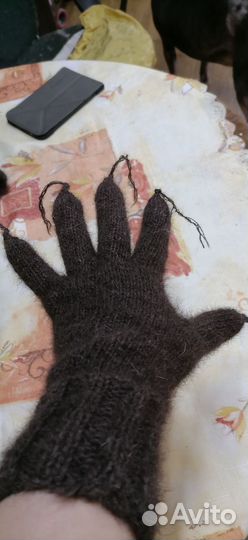 Носки, перчатки, варежки из собачьей шерсти