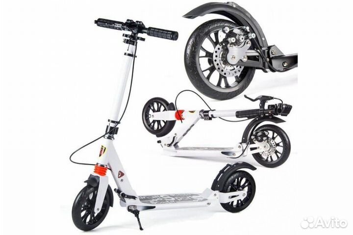 Самокат с дисковым тормозом