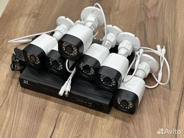Бу Комплект видеонаблюдения 6 камер 2мп