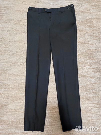 Брюки школьные черные 146 см