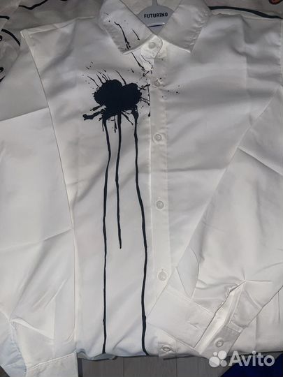 Maison margiela рубашка пятно