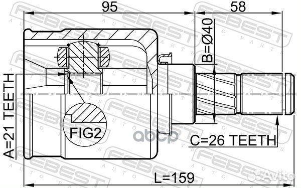 ШРУС внутренний 21X40X26 nissan micra 02- 0211K12