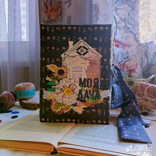 Дачный блокнот в технике скрапбукинг