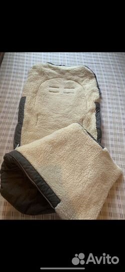 Зимний конверт в коляску на овчине