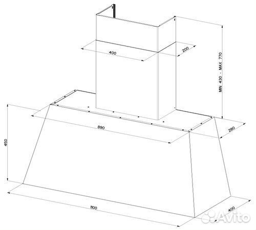 Вытяжка Faber chloe XL CG matt A110
