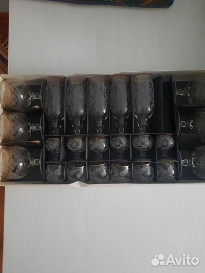 Набор хрусталь, стекло на 6 персон, СССР, лот 5