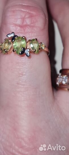 Кольцо серебряное, серьги