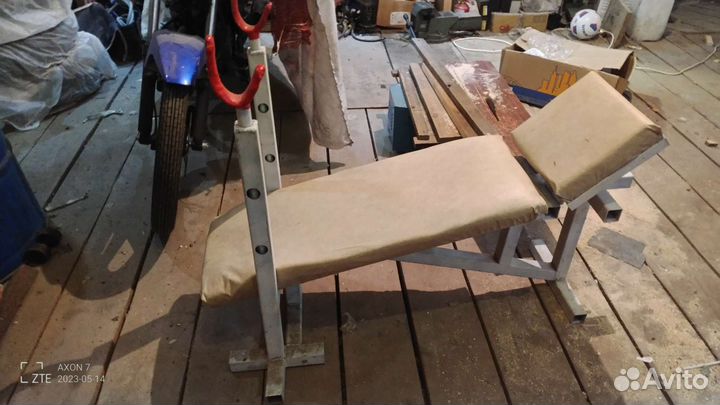 Скамья для жима, лежа, горизонтальной, наклон в/н